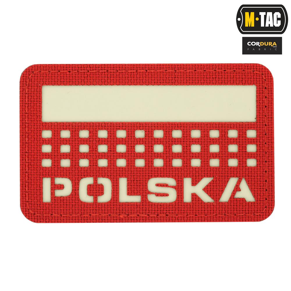 M-Tac - Naszywka Flaga - Polska 50х80 - Laser Cut - 	Czerwony / Fluo - 51007233