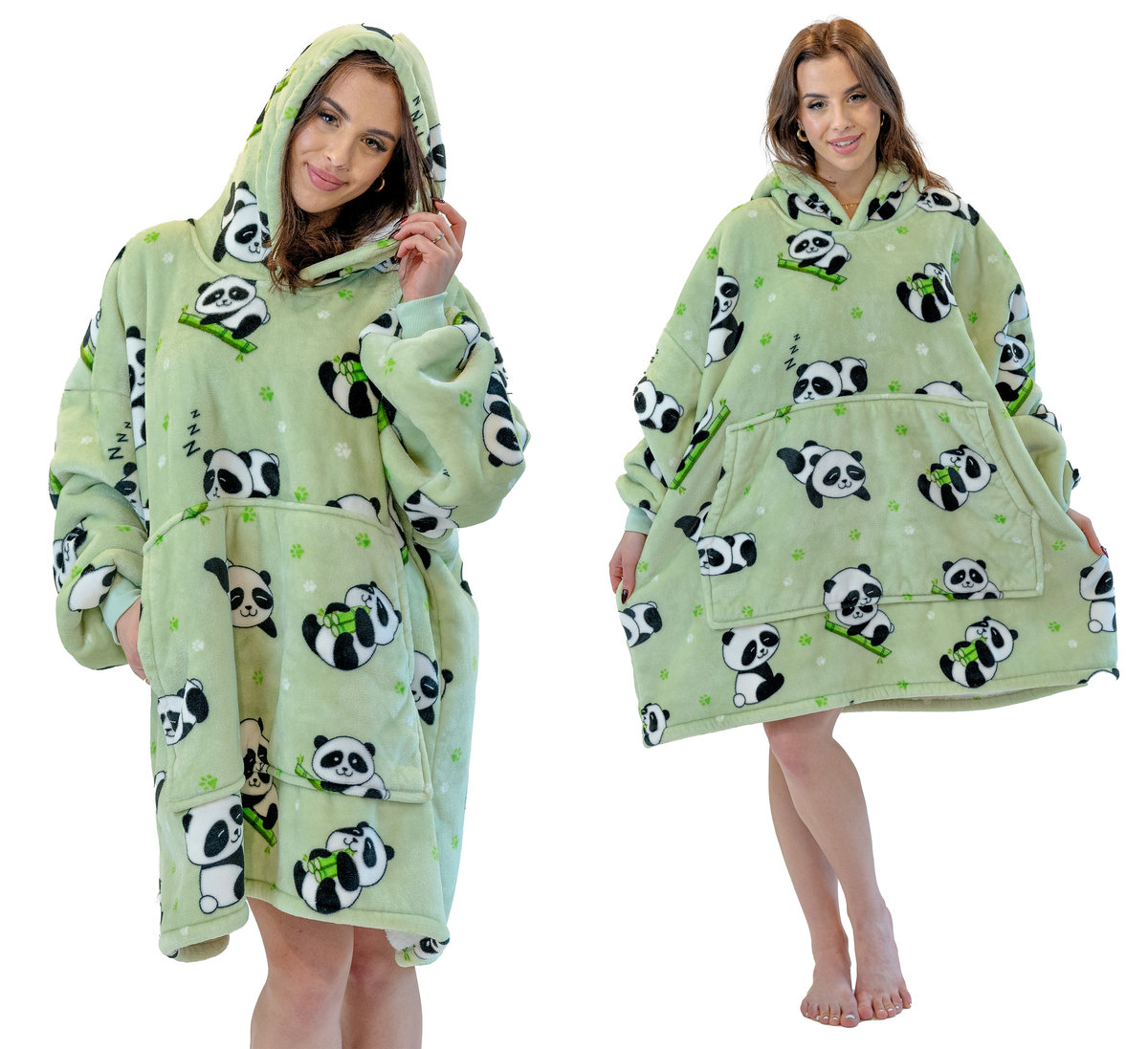 Koc z rękawami Koc bluza kocobluza Oversize XXL Pandy