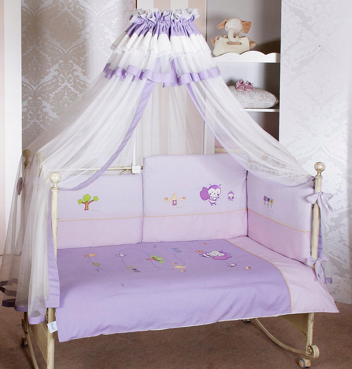 Pościel FERETTI TRIO BEE VIOLET PRESTIGE 3 częściowy