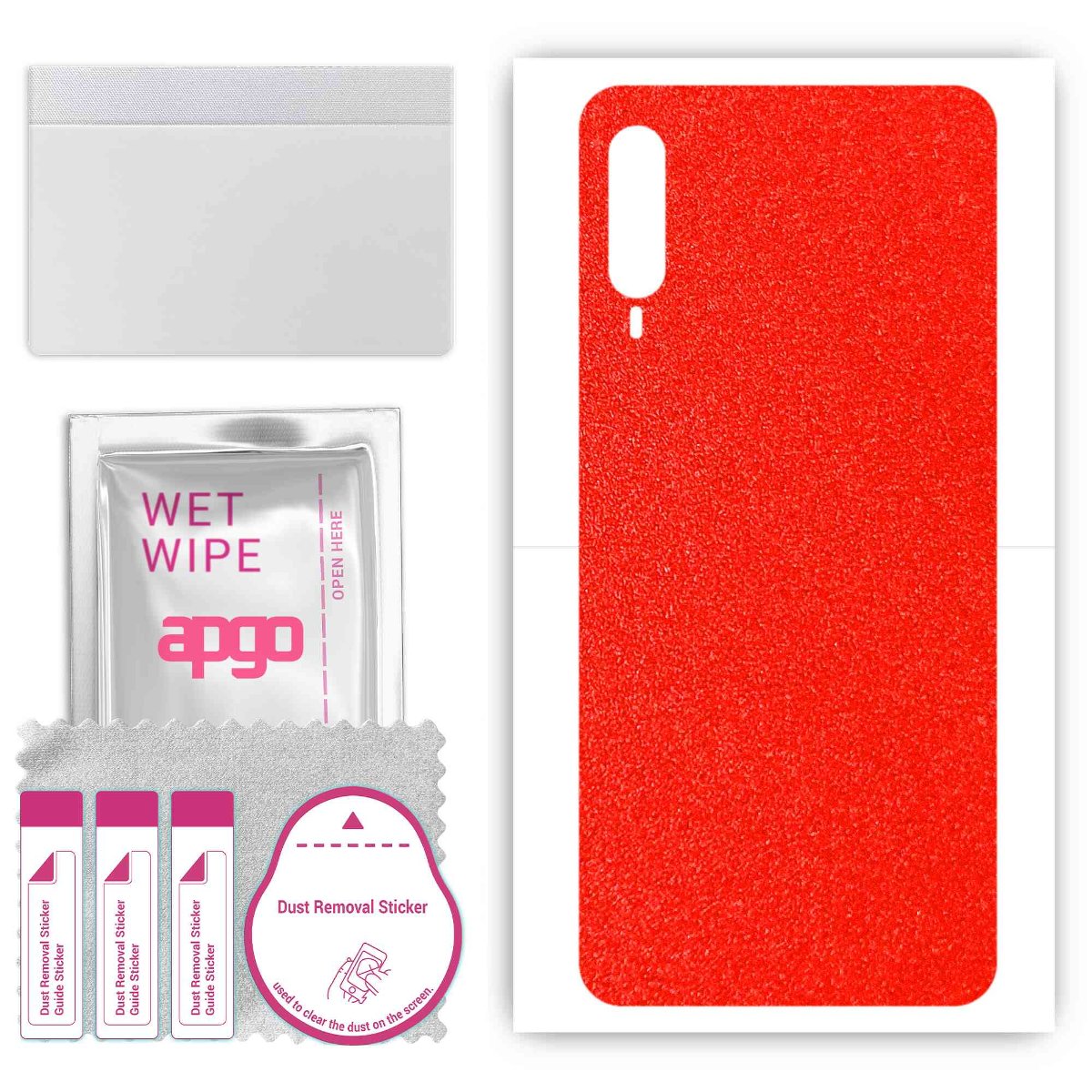 Folia naklejka skórka strukturalna na TYŁ do HTC Desire 22 Pro -  Czerwony Pastel Matowy Chropowaty Baranek - apgo SKINS