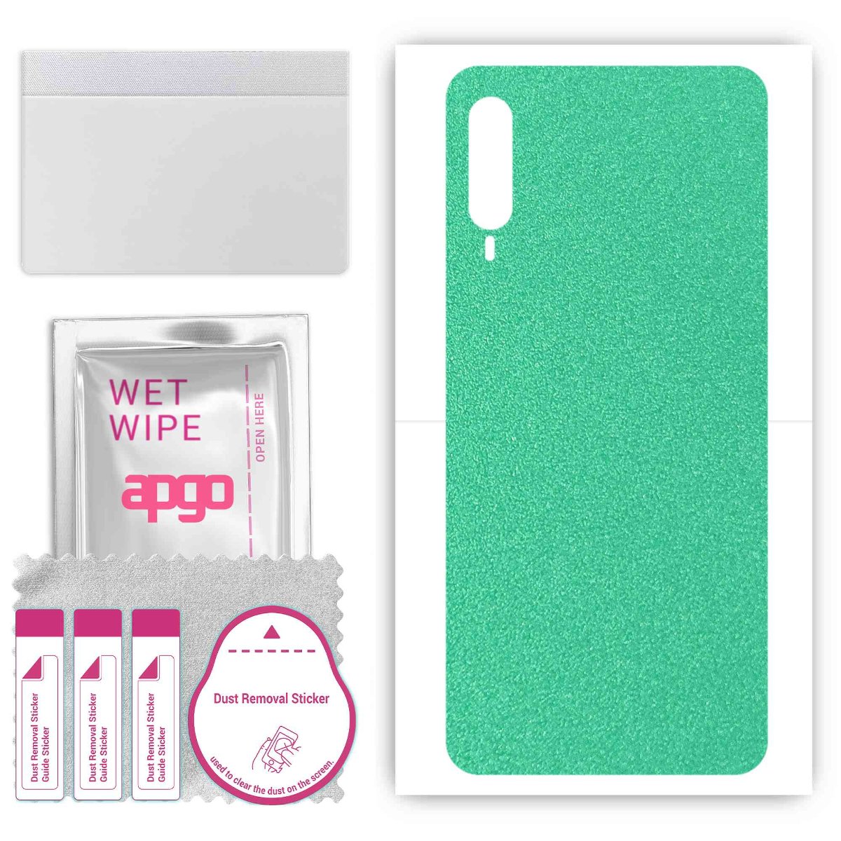 Folia naklejka skórka strukturalna na TYŁ do HTC Desire 22 Pro -  Seledynowy Pastel Matowy Chropowaty Baranek - apgo SKINS