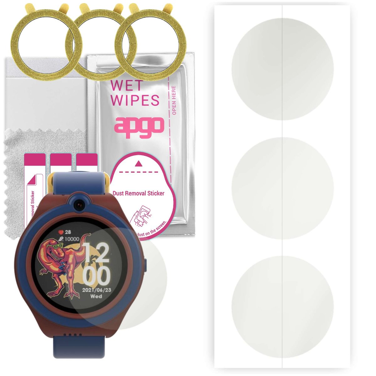 3x Folia hydrożelowa MATOWA do Bemi Linko - apgo Smartwatch Hydrogel MATTE Protection Ochrona na ekran smartwatcha