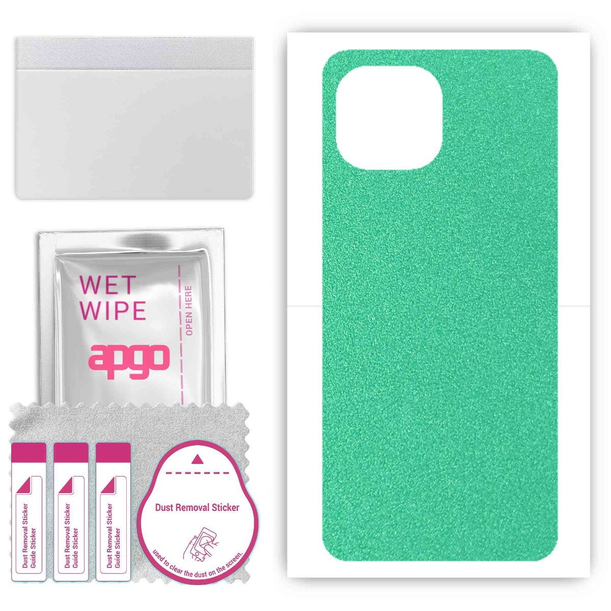 Folia naklejka skórka strukturalna na TYŁ do Xiaomi Mi 11 Lite 5G -  Seledynowy Pastel Matowy Chropowaty Baranek - apgo SKINS