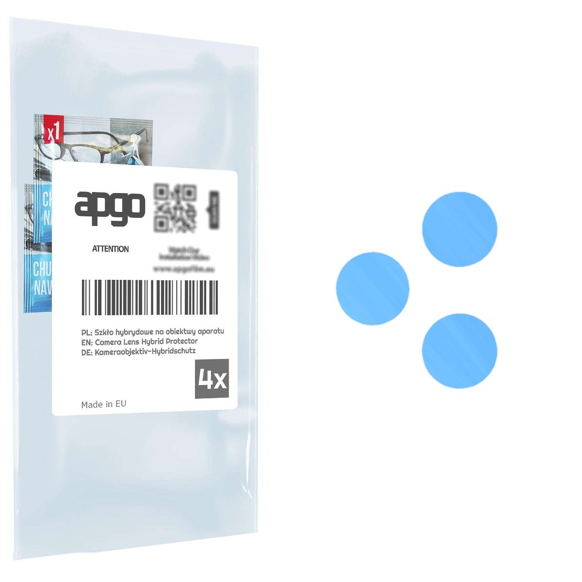 4x Szkło hybrydowe na aparat obiektyw kamerę 9H do Oppo Find X3 - apgo hybrid Camera Lens Protector