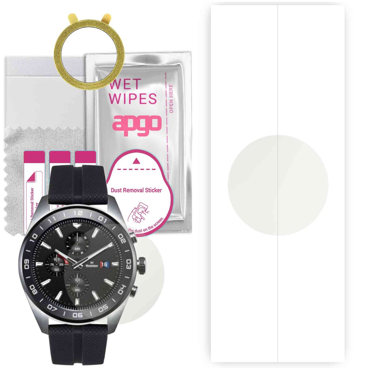 1x Folia hydrożelowa MATOWA do LG Watch W7 - apgo Smartwatch Hydrogel MATTE Protection Ochrona na ekran smartwatcha