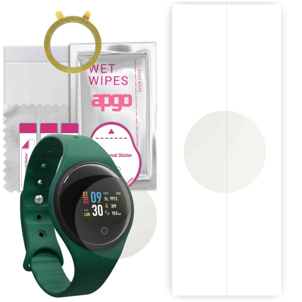 1x Folia hydrożelowa MATOWA do Motus Color - apgo Smartwatch Hydrogel MATTE Protection Ochrona na ekran smartwatcha