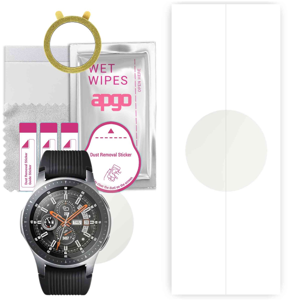 1x Folia hydrożelowa MATOWA do Samsung Galaxy Watch 46MM - apgo Smartwatch Hydrogel MATTE Protection Ochrona na ekran smartwatcha