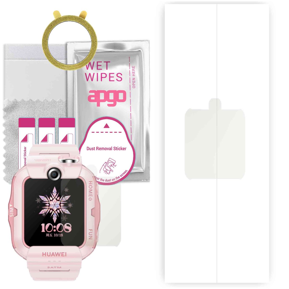 1x Folia hydrożelowa MATOWA do Huawei Children's Watch 4X - apgo Smartwatch Hydrogel MATTE Protection Ochrona na ekran smartwatcha