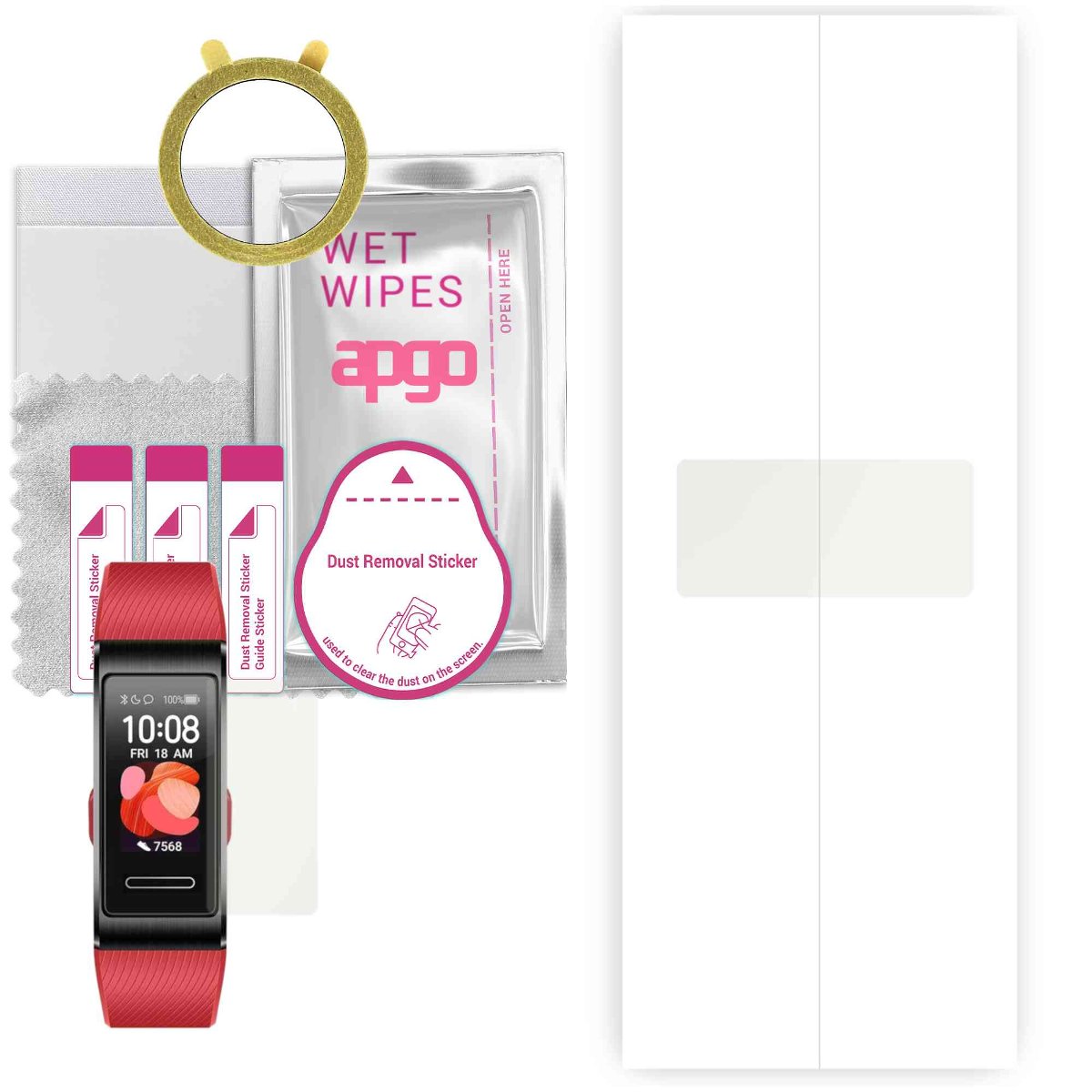 1x Folia hydrożelowa MATOWA do Huawei Band 4 Pro - apgo Smartwatch Hydrogel MATTE Protection Ochrona na ekran smartwatcha