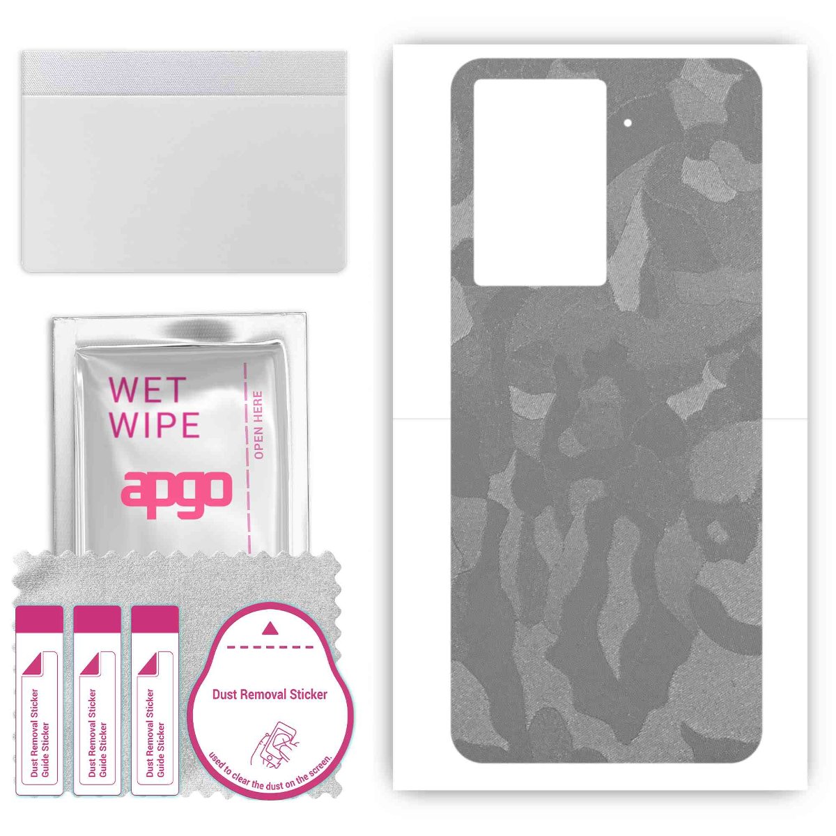 Folia naklejka skórka strukturalna na TYŁ do HTC U23 Pro -  Moro | Camo Srebrny - apgo SKINS