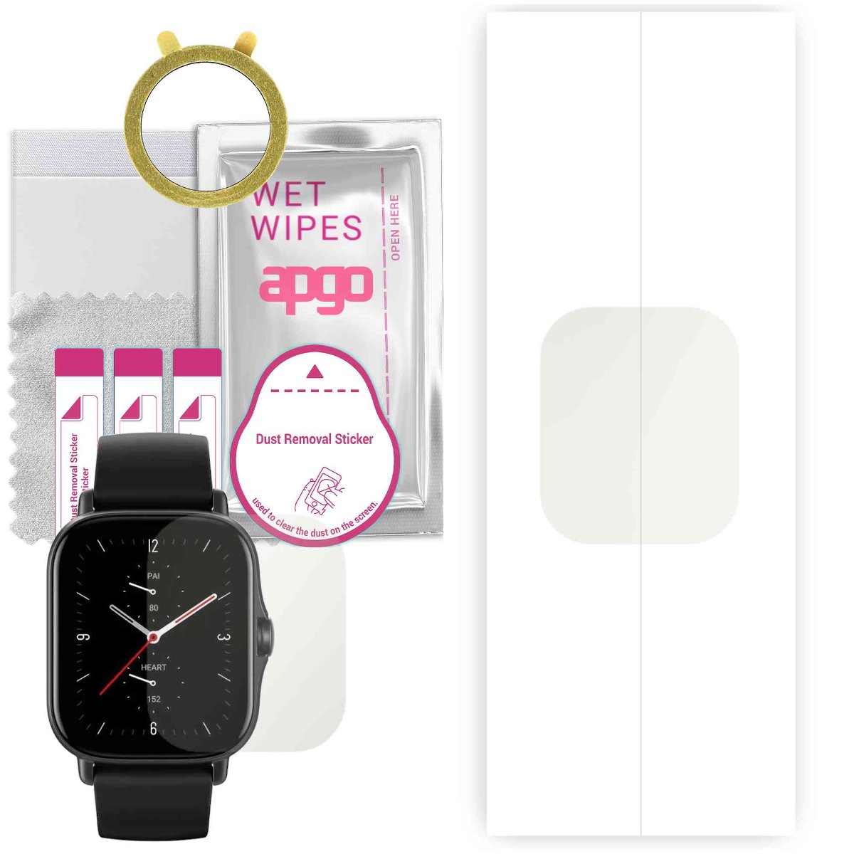 1x Folia hydrożelowa MATOWA do Amazfit GTS 2e - apgo Smartwatch Hydrogel MATTE Protection Ochrona na ekran smartwatcha