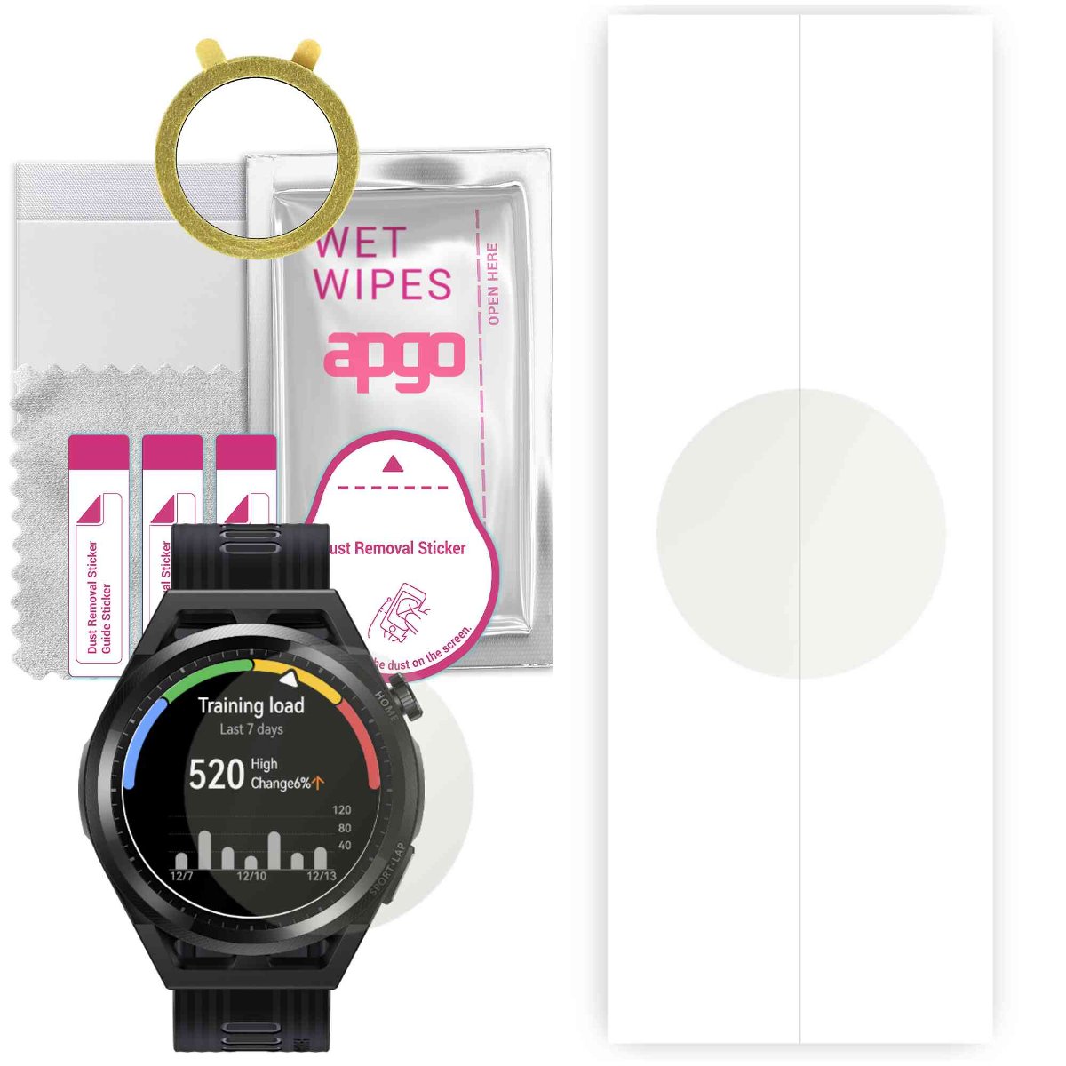 1x Folia hydrożelowa MATOWA do Huawei Watch GT Runner - apgo Smartwatch Hydrogel MATTE Protection Ochrona na ekran smartwatcha
