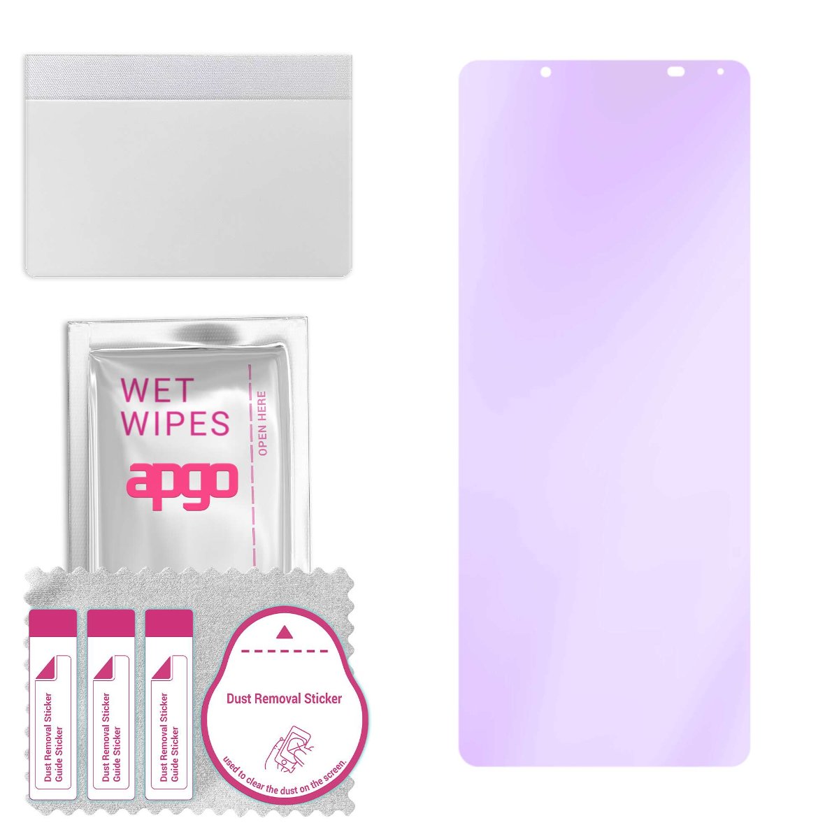 Szkło ochronne na ekran Hybrydowe 9H z filtrem ANTI-BLUE zamiennik hartowanego do Sony Xperia 1 V - apgo hybrid ANTI-BLUE Flexible Hybrid Glass...