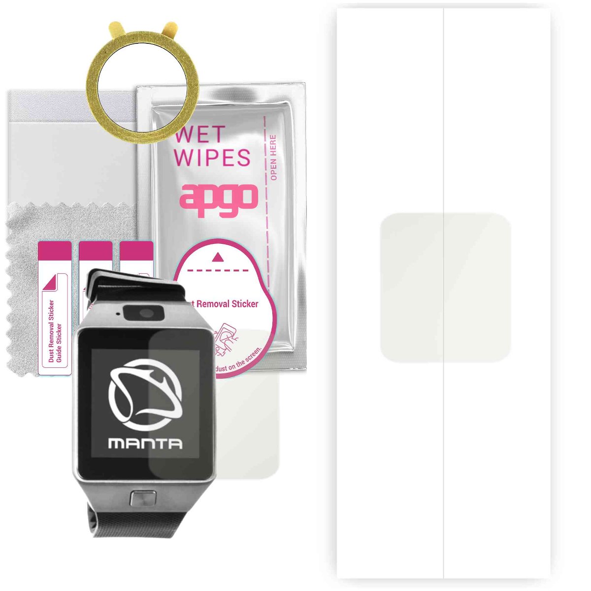 1x Folia hydrożelowa MATOWA do Manta MA427 - apgo Smartwatch Hydrogel MATTE Protection Ochrona na ekran smartwatcha