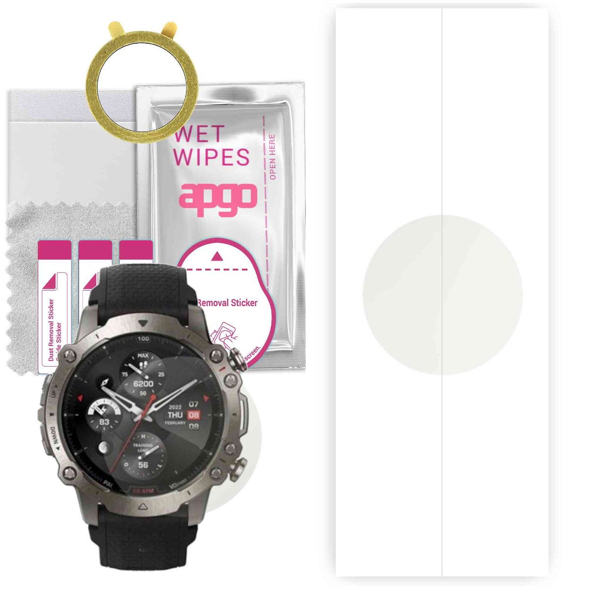 1x Folia hydrożelowa MATOWA do Amazfit Falcon - apgo Smartwatch Hydrogel MATTE Protection Ochrona na ekran smartwatcha