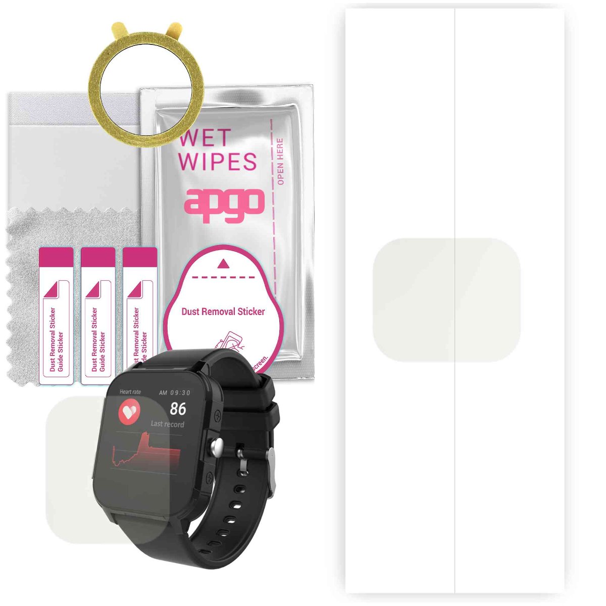 1x Folia hydrożelowa MATOWA do Forever IGO 2 JW-150 - apgo Smartwatch Hydrogel MATTE Protection Ochrona na ekran smartwatcha