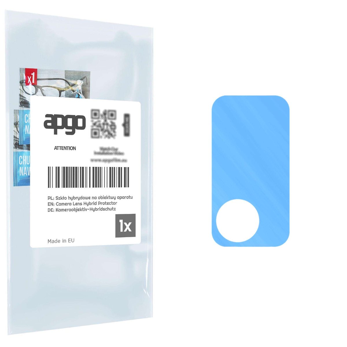 1x Szkło hybrydowe na aparat obiektyw kamerę 9H do ZTE Optus X Tap - apgo hybrid Camera Lens Protector