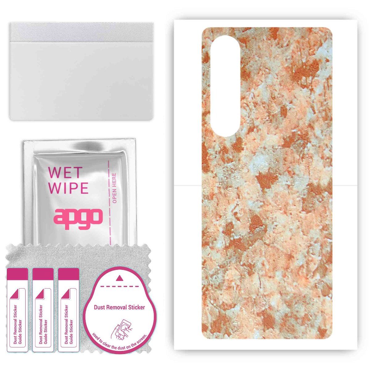 Folia naklejka skórka strukturalna na TYŁ do Sony Xperia 1 V -  Kamień Piaskowiec - apgo SKINS