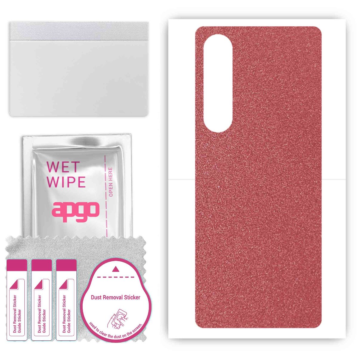 Folia naklejka skórka strukturalna na TYŁ do Sony Xperia 1 V -  Różowy Pastel Matowy - apgo SKINS