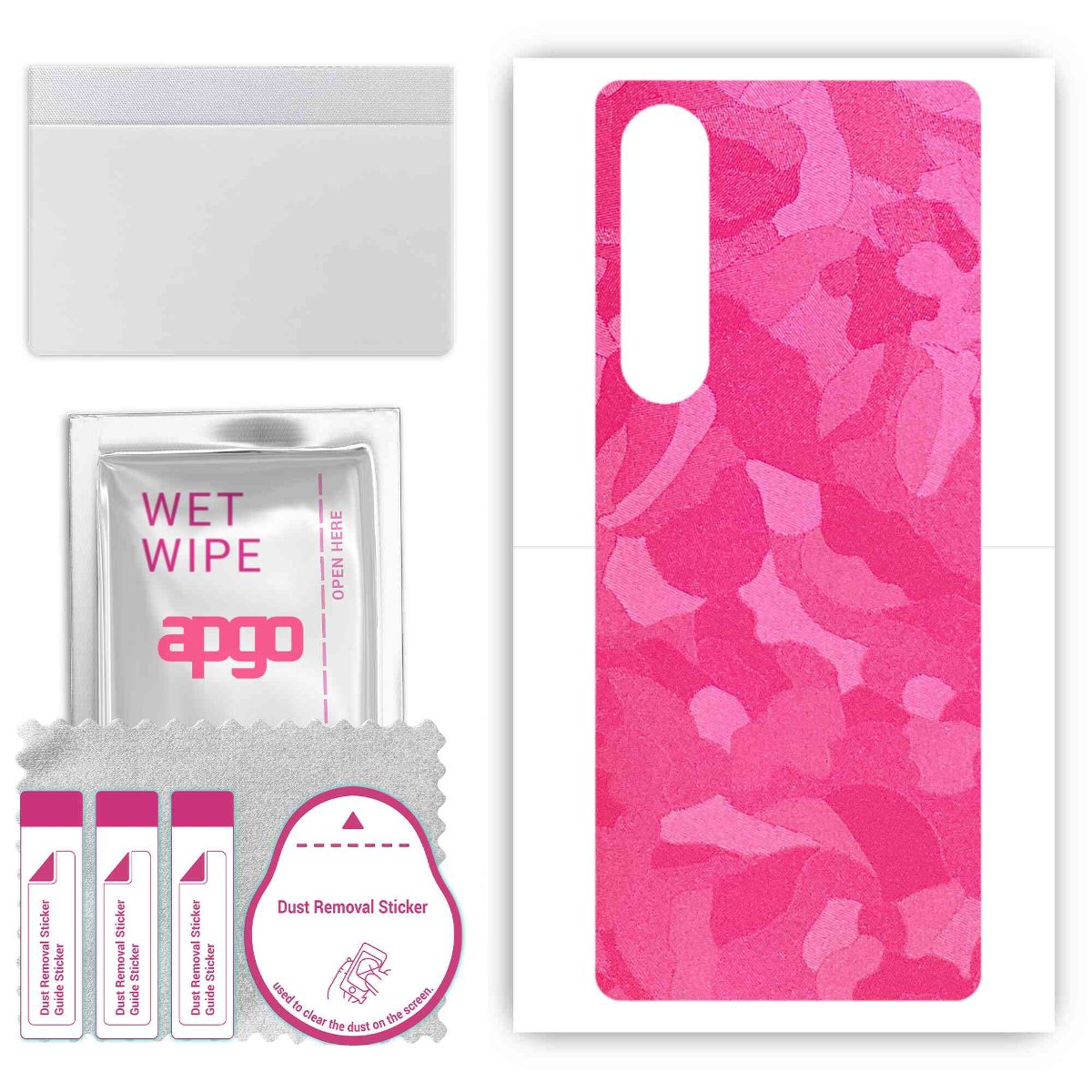 Folia naklejka skórka strukturalna na TYŁ do Sony Xperia 1 V -  Moro | Camo Różowy - apgo SKINS