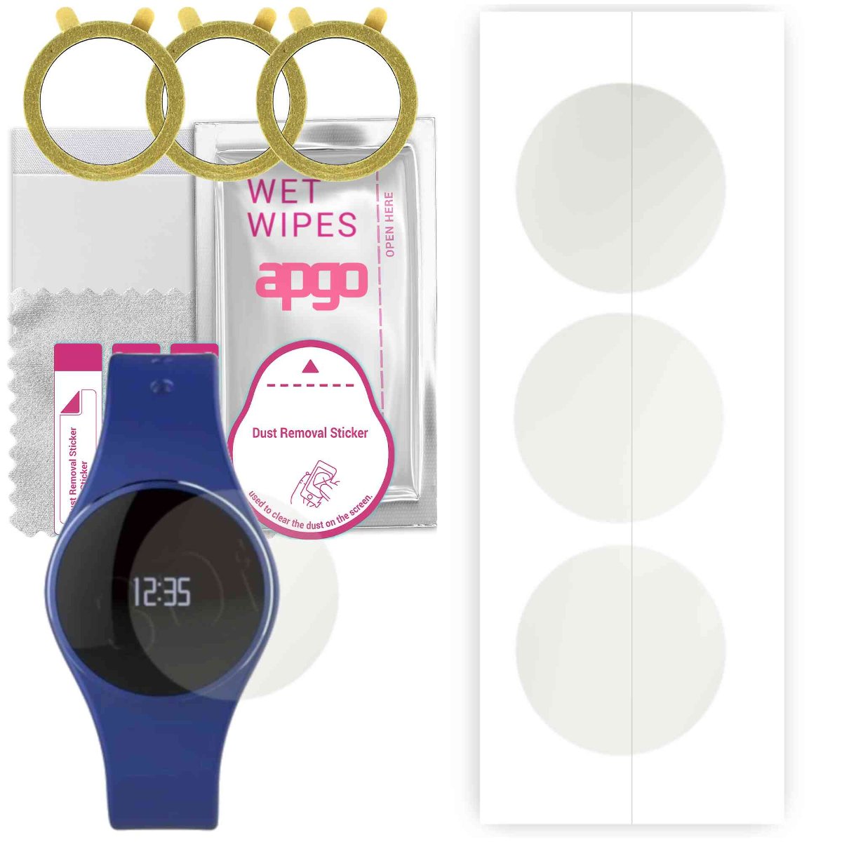 3x Folia hydrożelowa MATOWA do MyKronoz ZeCircle - apgo Smartwatch Hydrogel MATTE Protection Ochrona na ekran smartwatcha