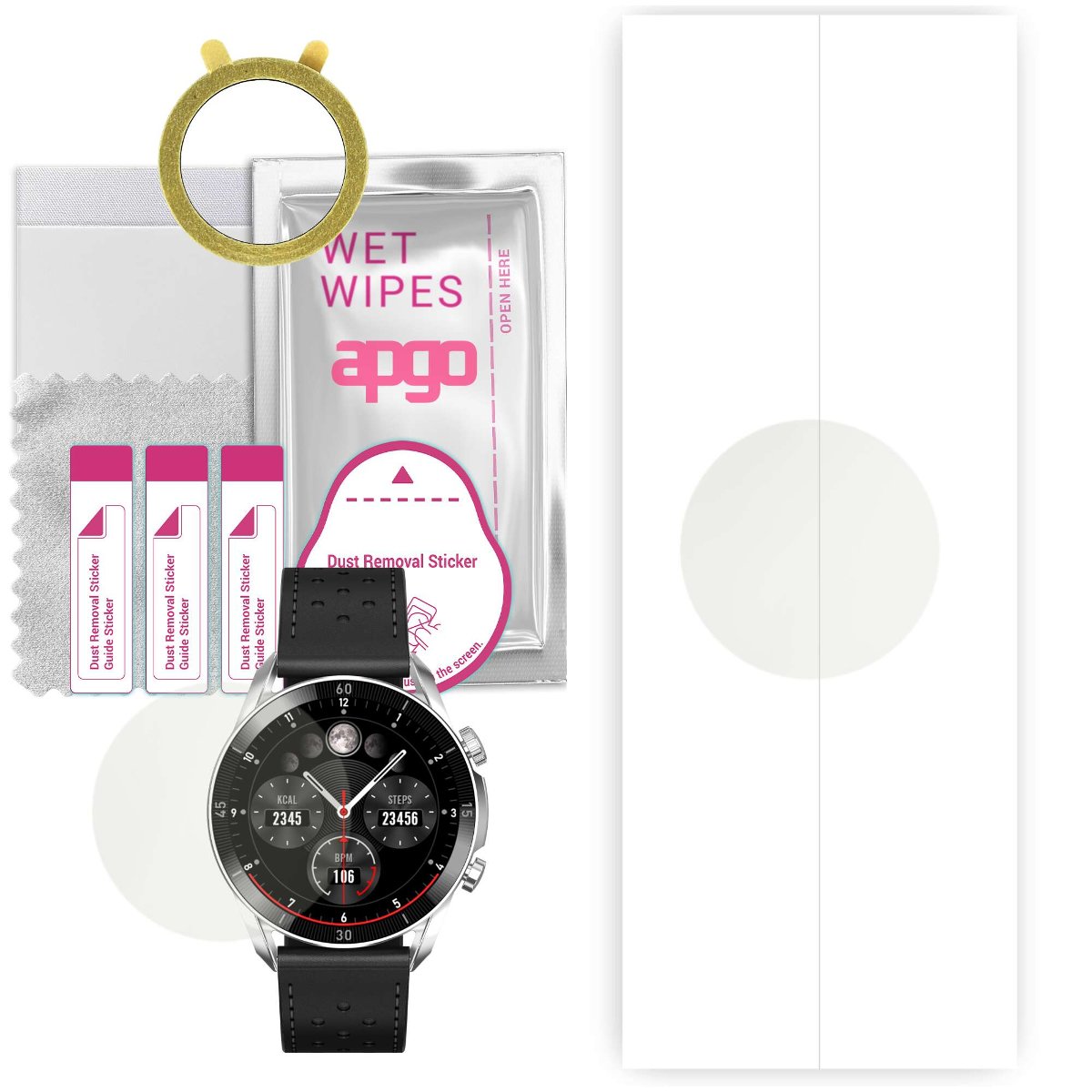 1x Folia hydrożelowa MATOWA do Garett V10 - apgo Smartwatch Hydrogel MATTE Protection Ochrona na ekran smartwatcha