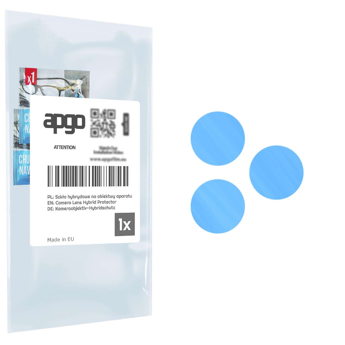 1x Szkło hybrydowe na aparat obiektyw kamerę 9H do Apple iPhone 15 Pro Max - apgo hybrid Camera Lens Protector