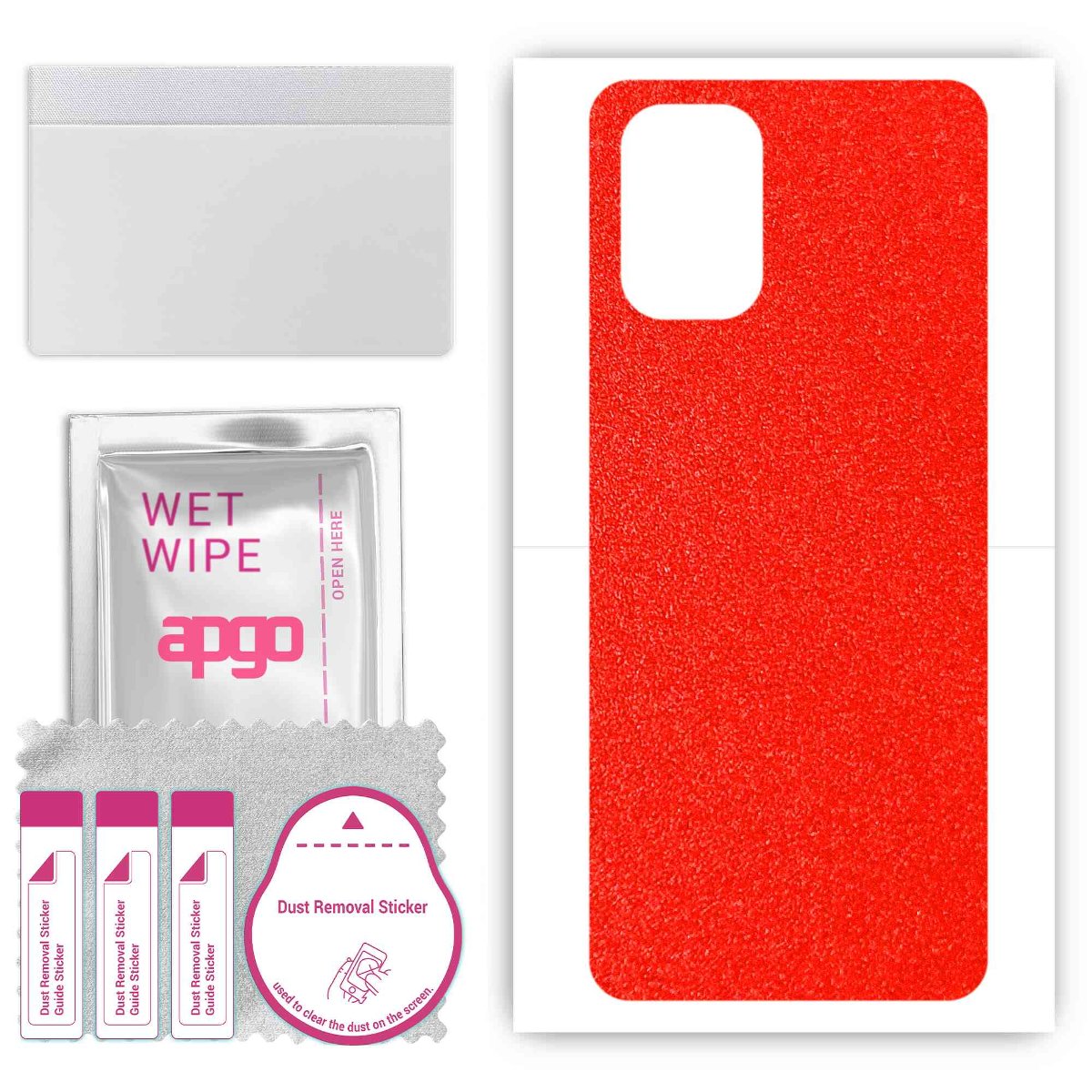 Folia naklejka skórka strukturalna na TYŁ do Nokia G400 -  Czerwony Pastel Matowy Chropowaty Baranek - apgo SKINS