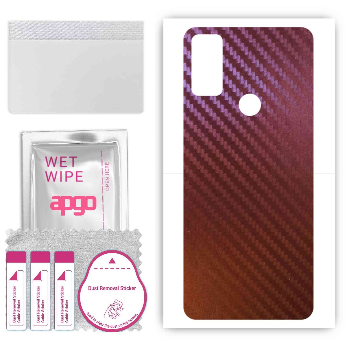 Folia naklejka skórka strukturalna na TYŁ do Alcatel 5H Plus -  Carbon Kameleon CAKA5 - apgo SKINS