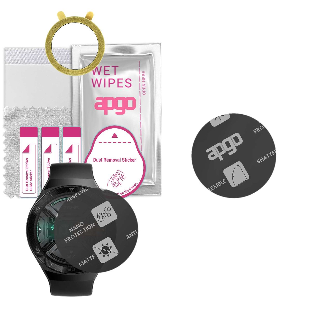 1x Szkło Hybrydowe MATOWE do Huawei Watch GT 2e