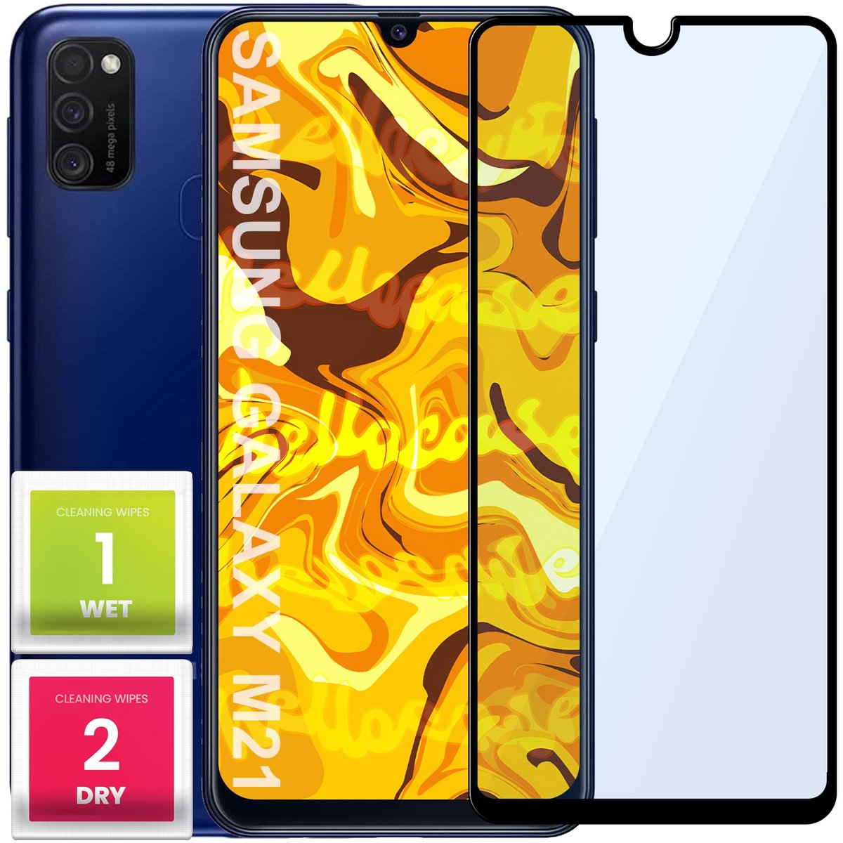 Szkło Hartowane Do Samsung Galaxy M21 Pełne Na Cały Ekran Szkiełko Ochronne