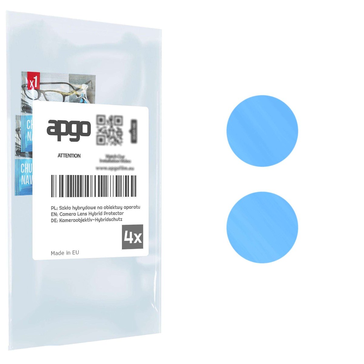 4x Szkło hybrydowe na aparat obiektyw kamerę 9H do ZTE Tianji A41 Pro - apgo hybrid Camera Lens Protector