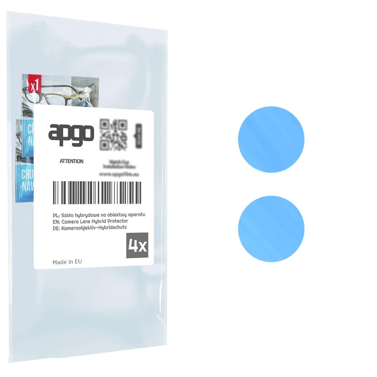 4x Szkło hybrydowe na aparat obiektyw kamerę 9H do Vivo Y22S - apgo hybrid Camera Lens Protector