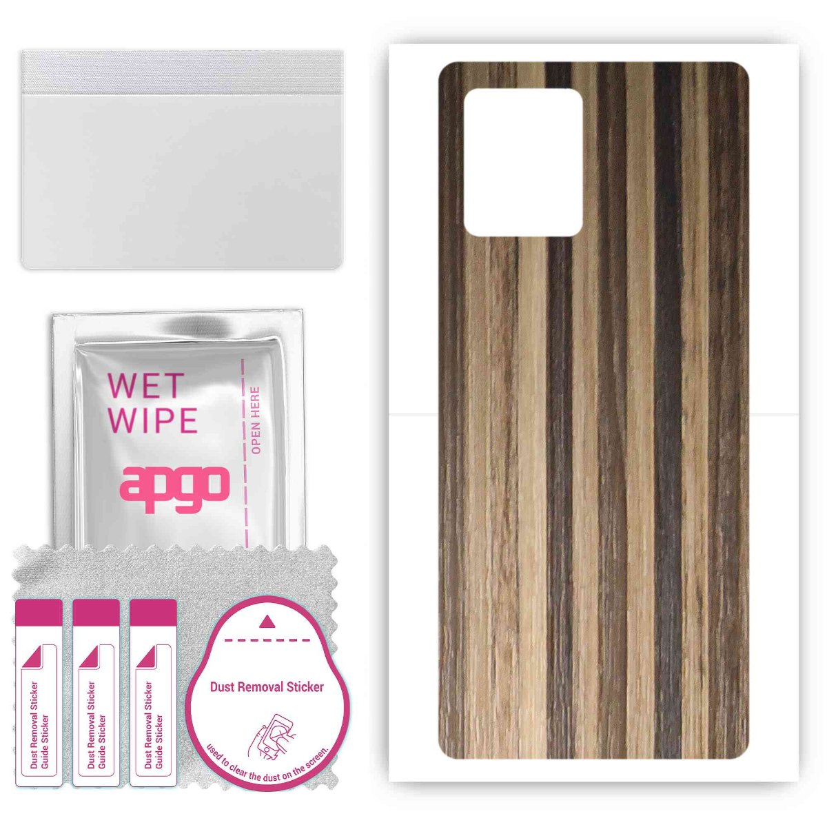 Folia naklejka skórka strukturalna na TYŁ do Xiaomi Redmi Note 12R Pro -  Drewno Paski Mix - apgo SKINS