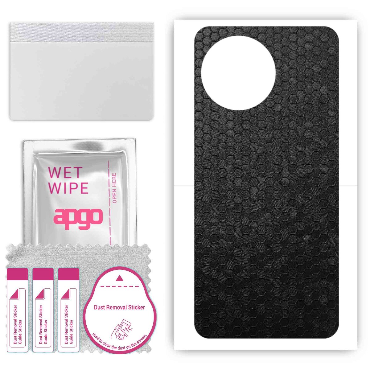 Folia naklejka skórka strukturalna na TYŁ do Realme 11x 5G -  Plaster Miodu Czarny - apgo SKINS