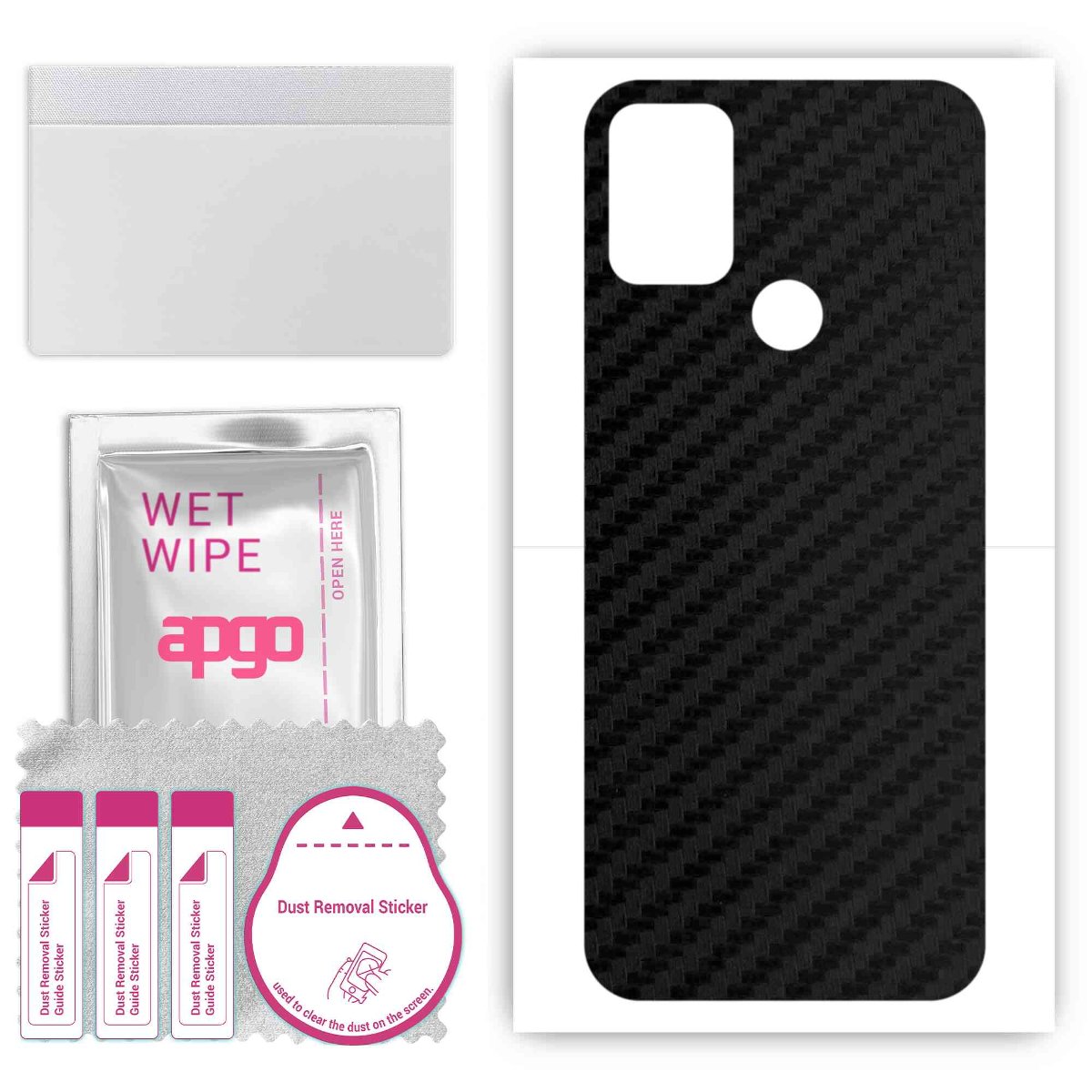 Folia naklejka skórka strukturalna na TYŁ do HTC Wildfire E2 Play - Carbon - apgo SKINS