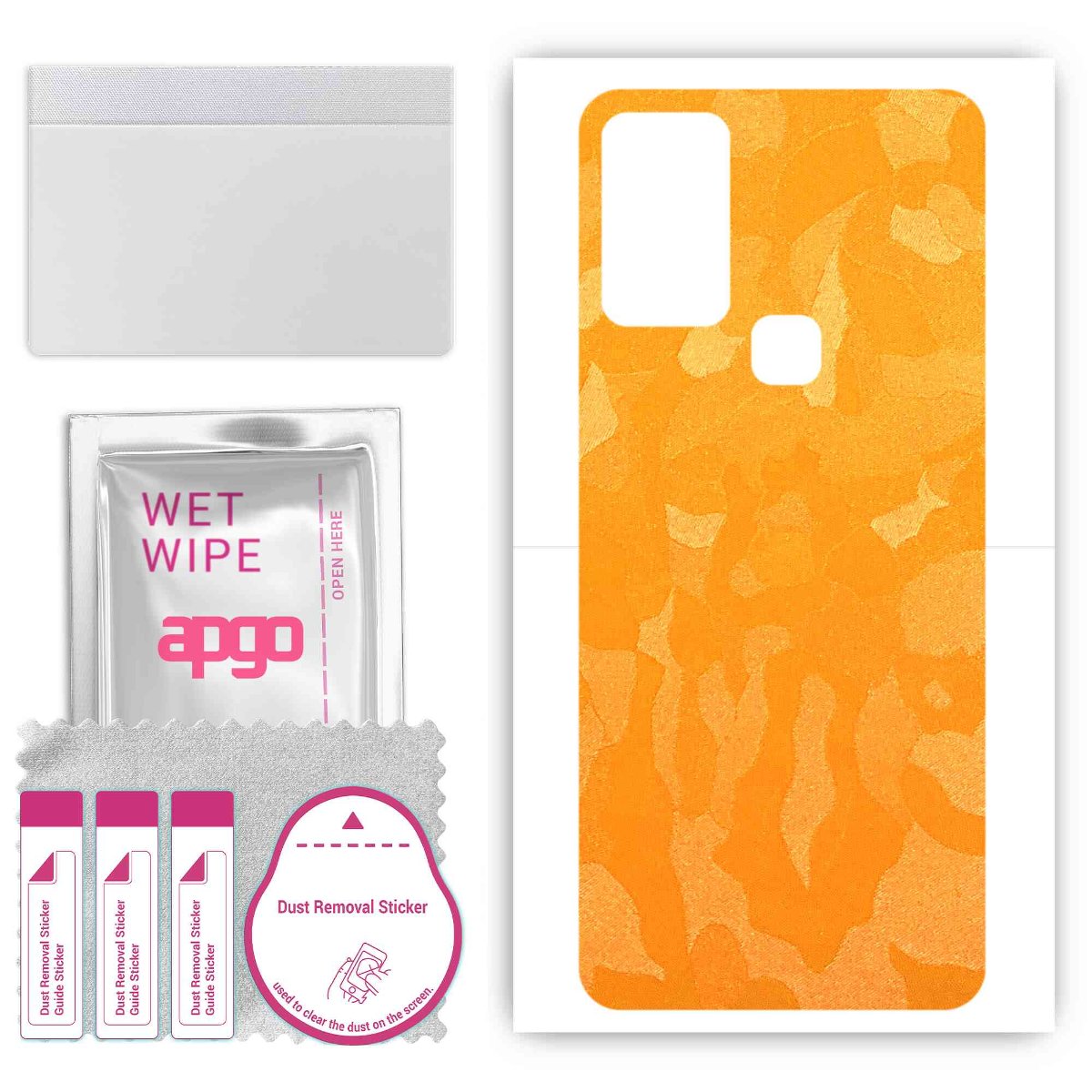 Folia naklejka skórka strukturalna na TYŁ do Infinix Hot 10s -  Moro | Camo Żółty - apgo SKINS