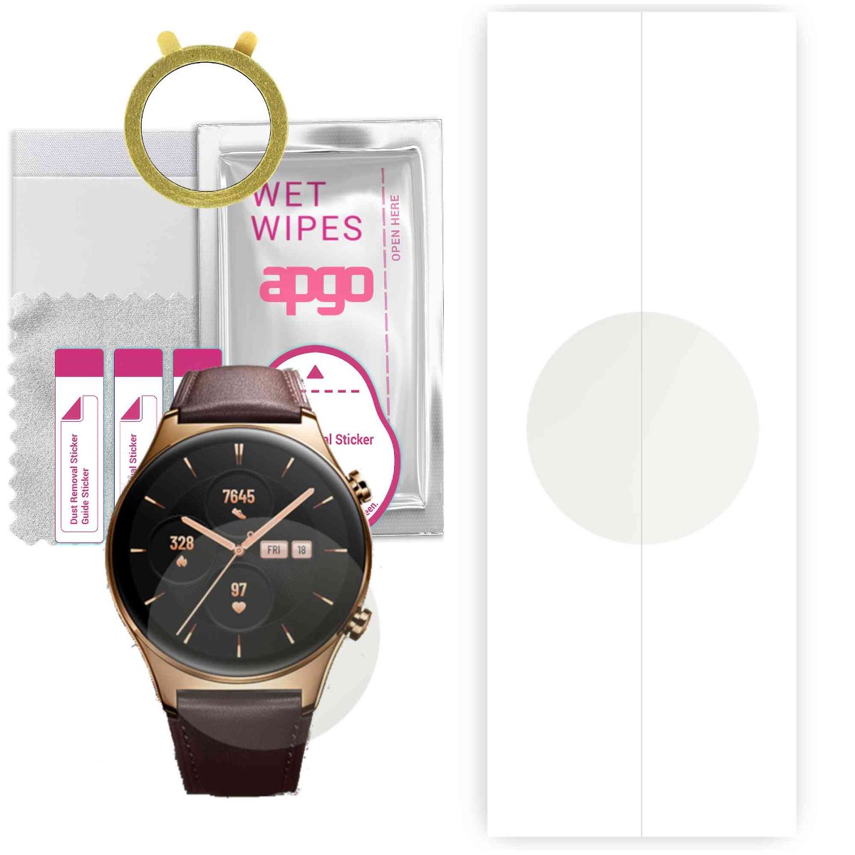 1x Folia hydrożelowa MATOWA do Honor watch gs 3 - apgo Smartwatch Hydrogel MATTE Protection Ochrona na ekran smartwatcha