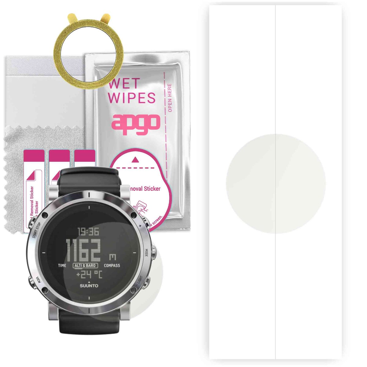 1x Folia hydrożelowa MATOWA do Suunto Core - apgo Smartwatch Hydrogel MATTE Protection Ochrona na ekran smartwatcha