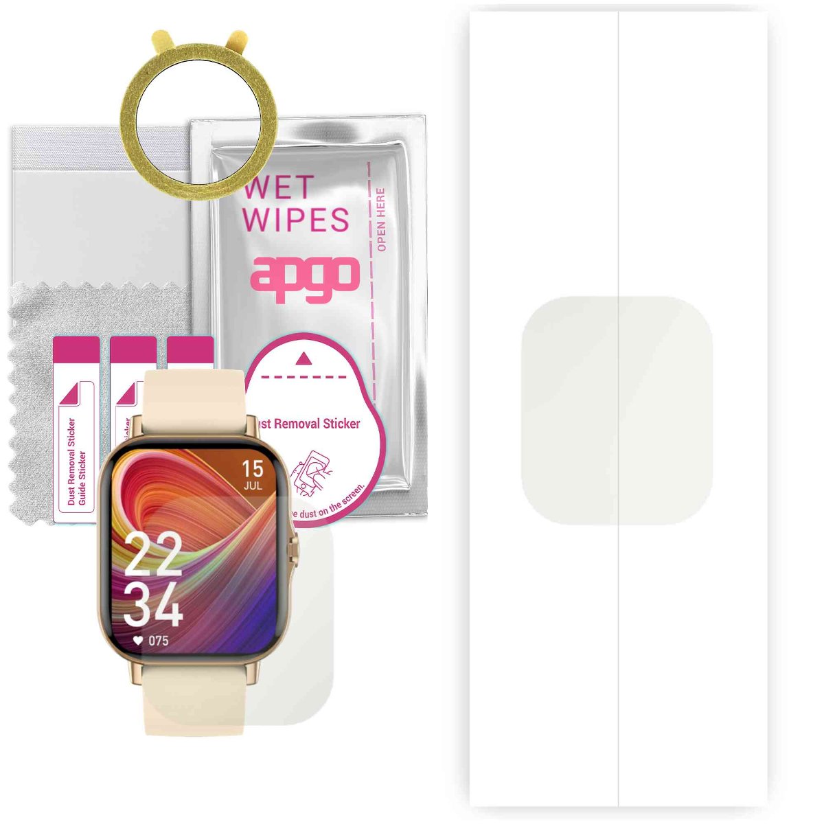 1x Folia hydrożelowa MATOWA do SG-Gadgets DT94 - apgo Smartwatch Hydrogel MATTE Protection Ochrona na ekran smartwatcha