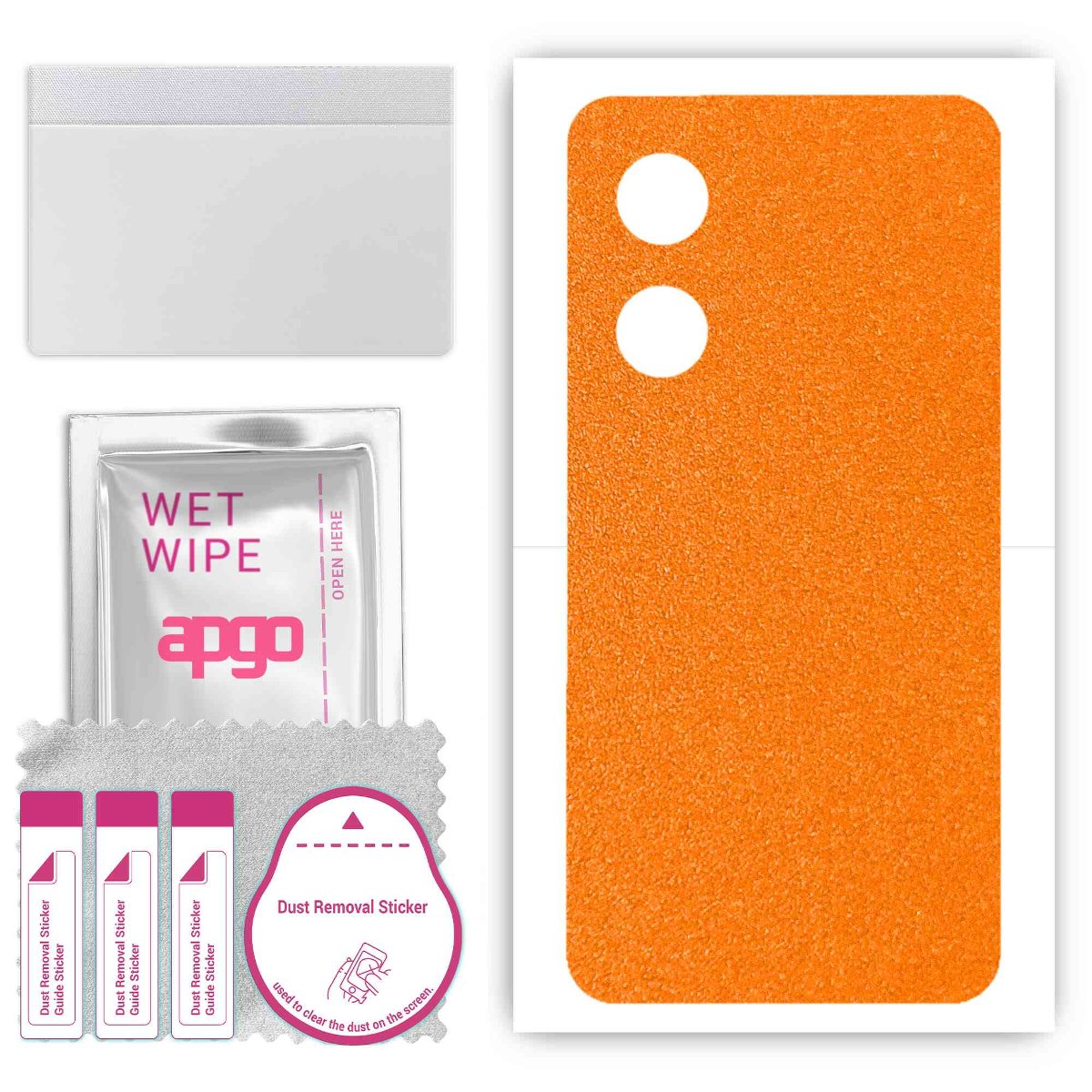 Folia naklejka skórka strukturalna na TYŁ do Honor Play 40S -  Pomarańczowy Pastel Matowy - apgo SKINS