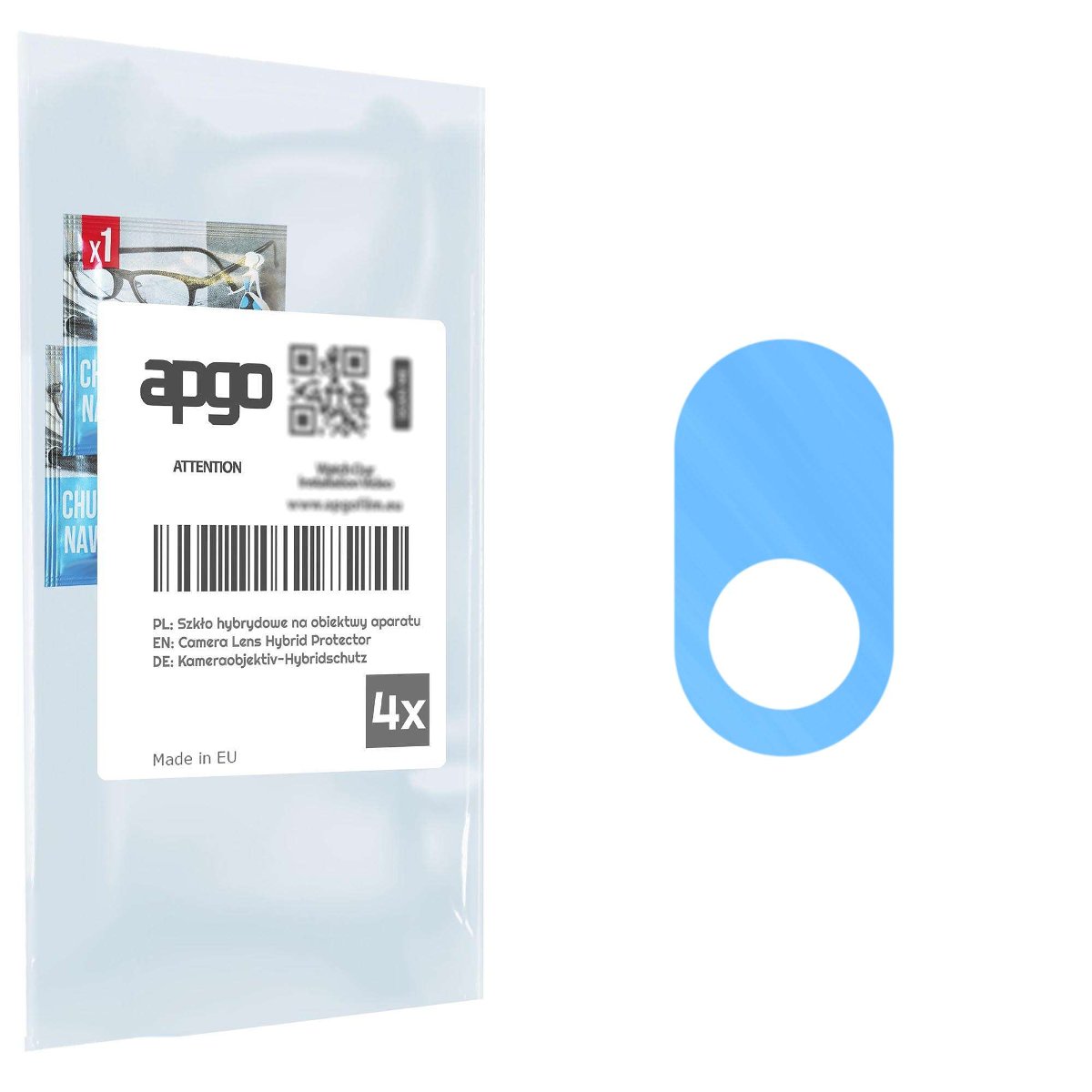 4x Szkło hybrydowe na aparat obiektyw kamerę 9H do Samsung Galaxy A3 Core - apgo hybrid Camera Lens Protector