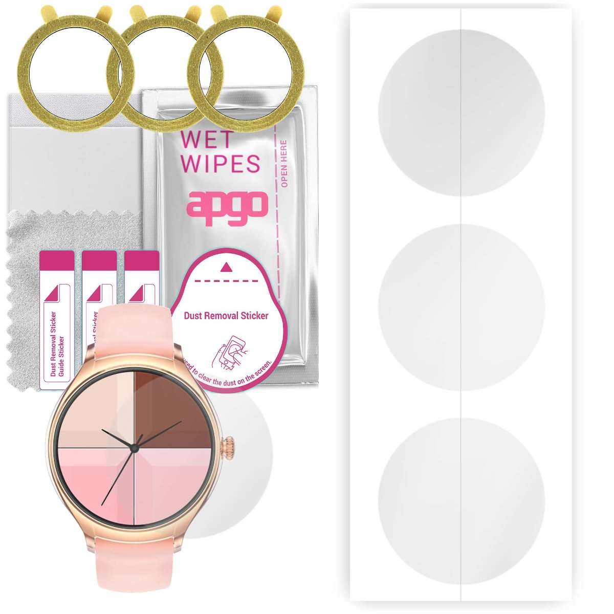 3x Folia hydrożelowa do Colmi L10 - apgo Smartwatch Hydrogel Protection Ochrona na ekran smartwatcha