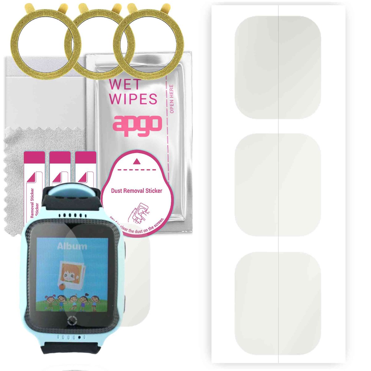 3x Folia hydrożelowa MATOWA do Xblitz Kids Watch Me - apgo Smartwatch Hydrogel MATTE Protection Ochrona na ekran smartwatcha