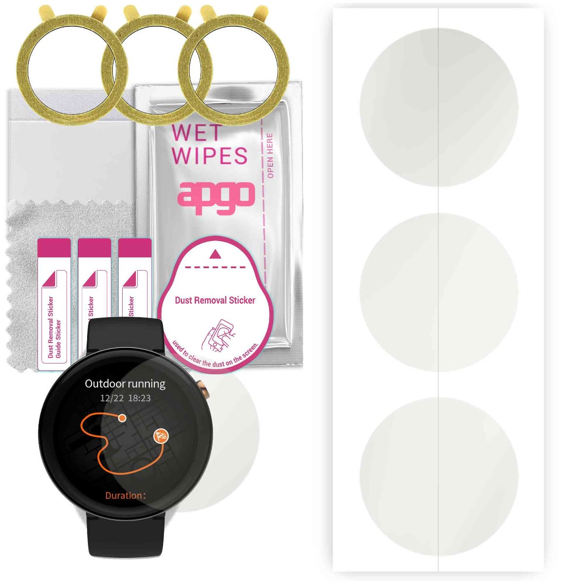 3x Folia hydrożelowa MATOWA do Amazfit Huami NEXO - apgo Smartwatch Hydrogel MATTE Protection Ochrona na ekran smartwatcha