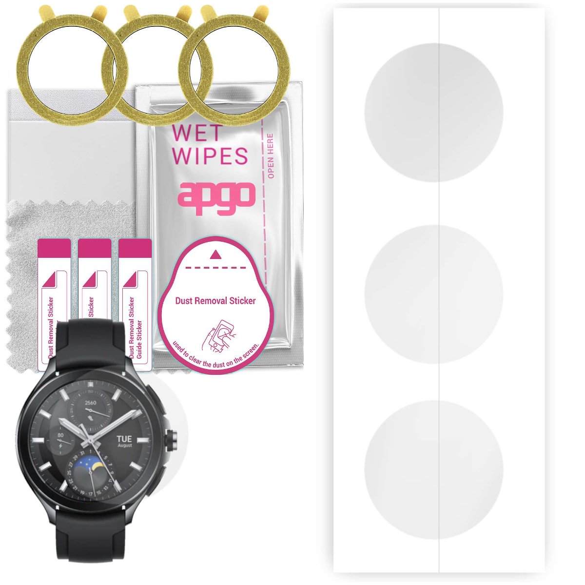 3x Folia hydrożelowa do Xiaomi Watch 2 Pro - apgo Smartwatch Hydrogel Protection Ochrona na ekran smartwatcha