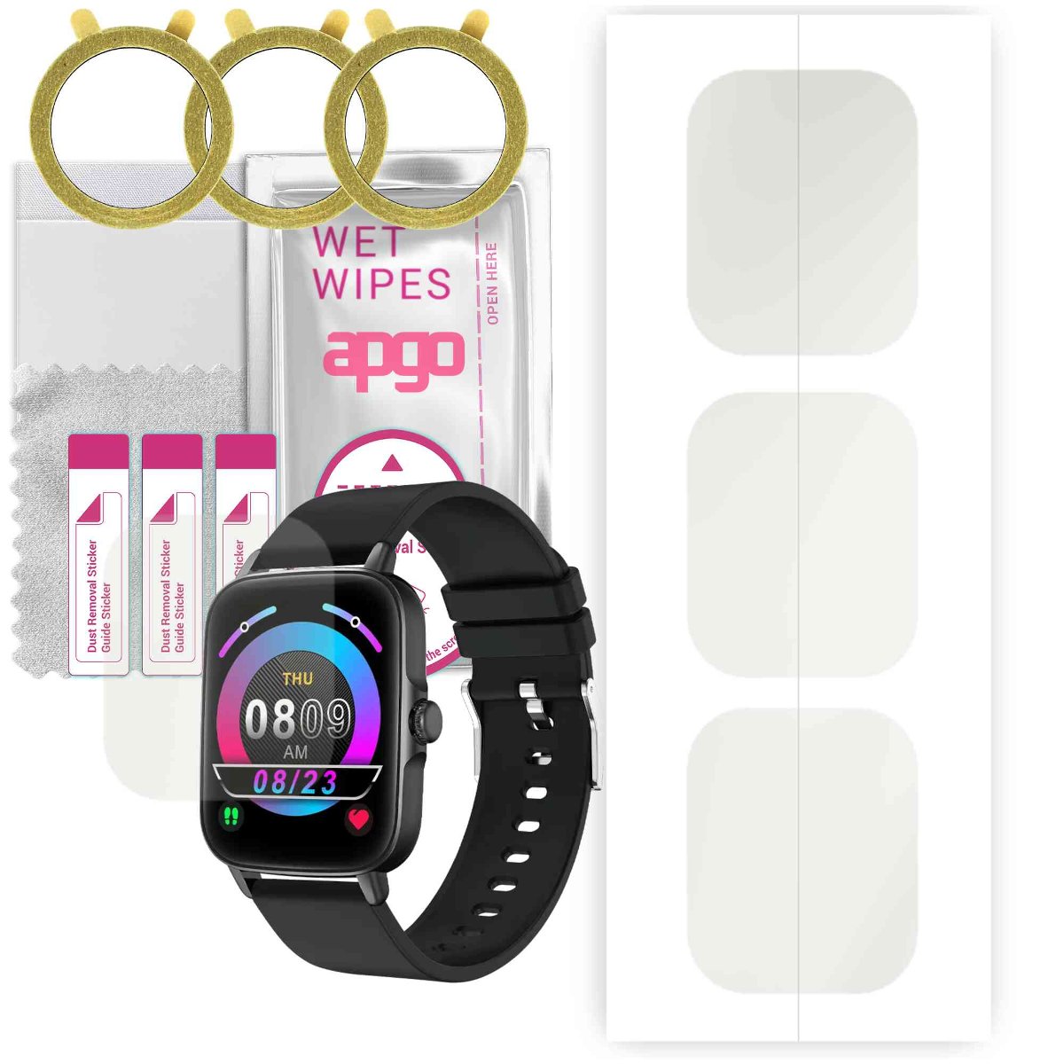 3x Folia hydrożelowa MATOWA do Colmi P28 New Fashion - apgo Smartwatch Hydrogel MATTE Protection Ochrona na ekran smartwatcha