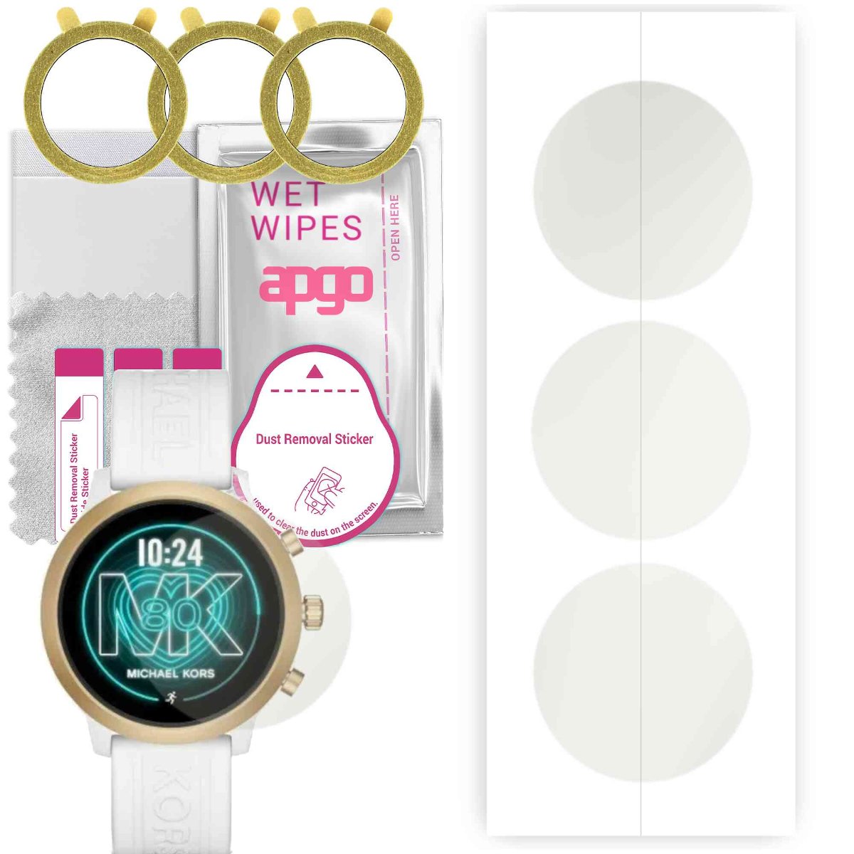 3x Folia hydrożelowa MATOWA do Michael Kors MKT5071 Access Go - apgo Smartwatch Hydrogel MATTE Protection Ochrona na ekran smartwatcha