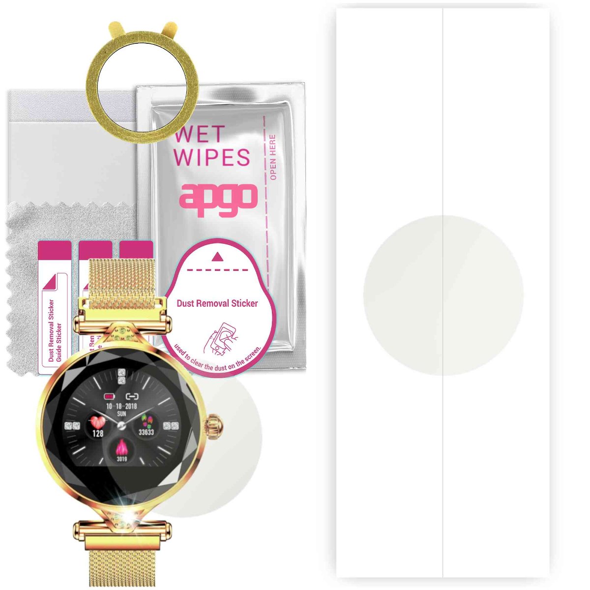 1x Folia hydrożelowa MATOWA do Manta SWT04BP - apgo Smartwatch Hydrogel MATTE Protection Ochrona na ekran smartwatcha