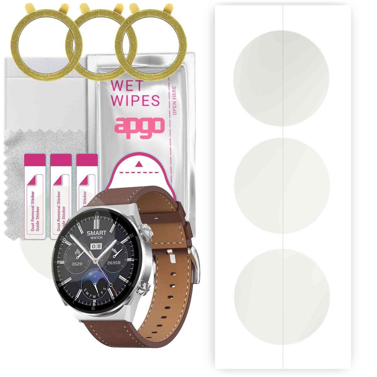 3x Folia hydrożelowa MATOWA do DT NO.1 DT3 Pro Max - apgo Smartwatch Hydrogel MATTE Protection Ochrona na ekran smartwatcha